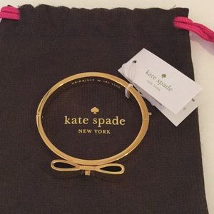 NWT kate spade gold bracelet w/ bow